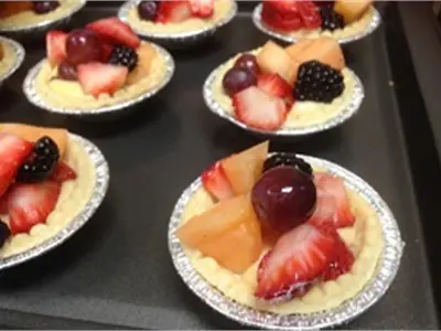 Healthy Fruit Tarts with custard filling